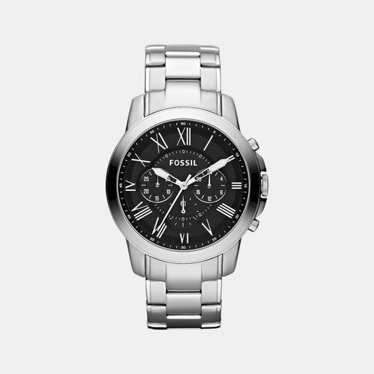Male Black Stainless Steel Chronograph Watch FS4736