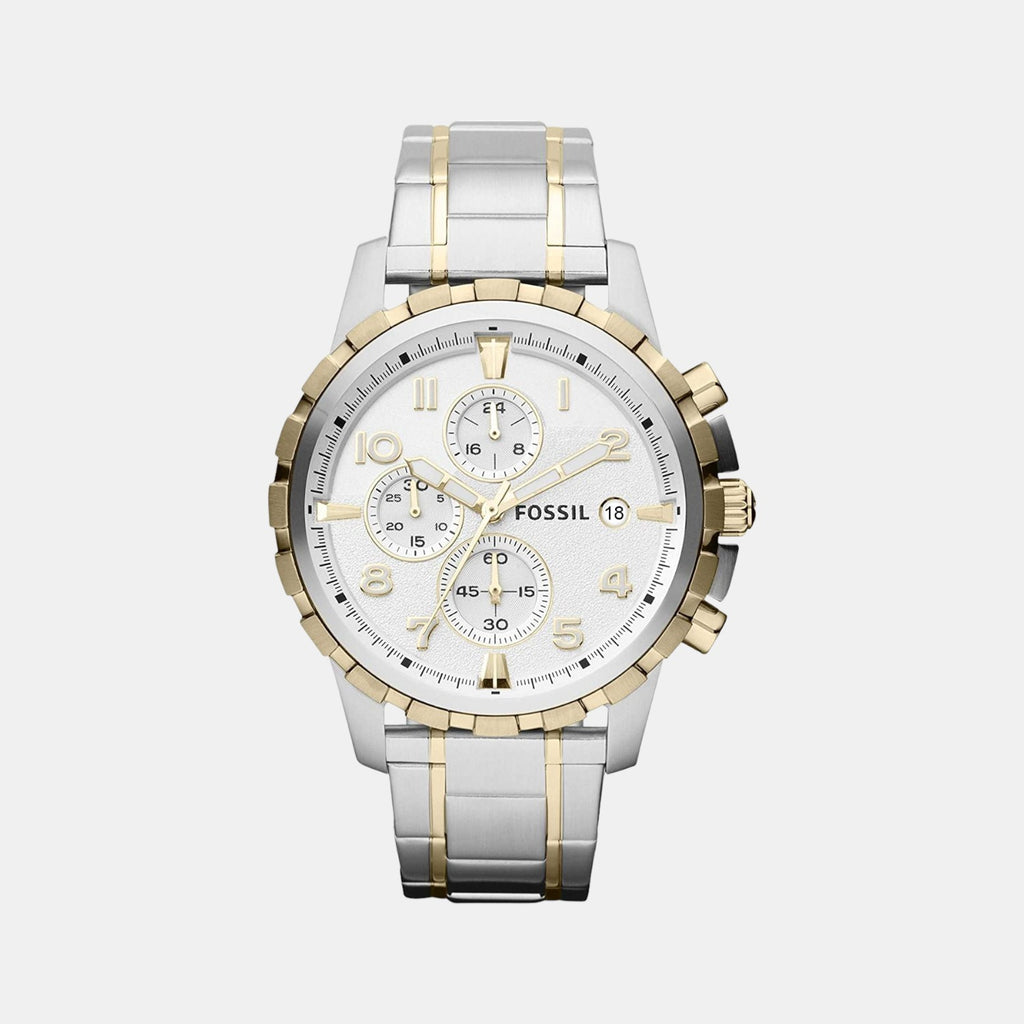 Fossil Round Silver Chronograph watch
