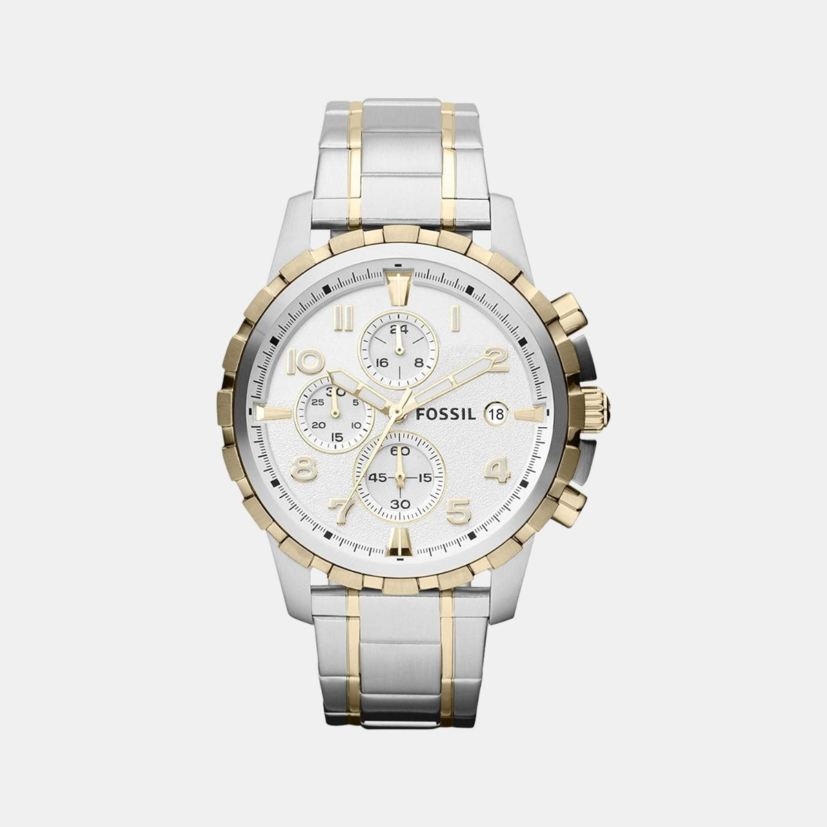 Fossil Round Silver Chronograph watch