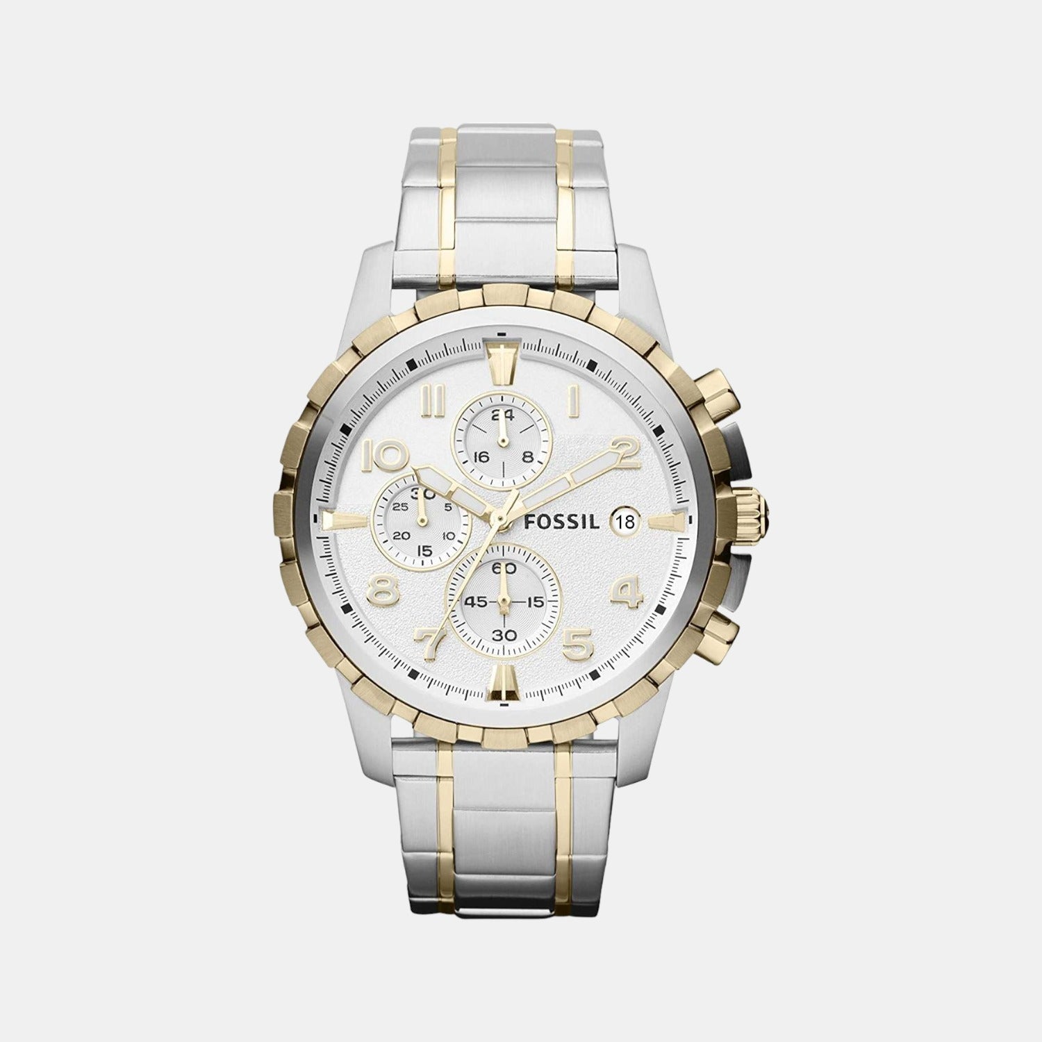 Fossil Round Silver Chronograph watch