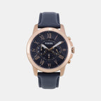 Fossil Round Blue Chronograph watch