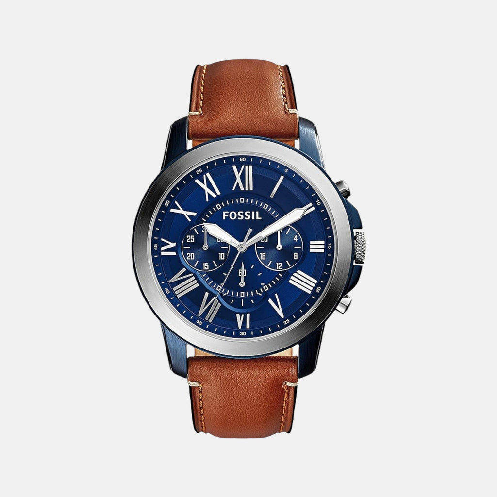 Fossil Round Blue Chronograph watch
