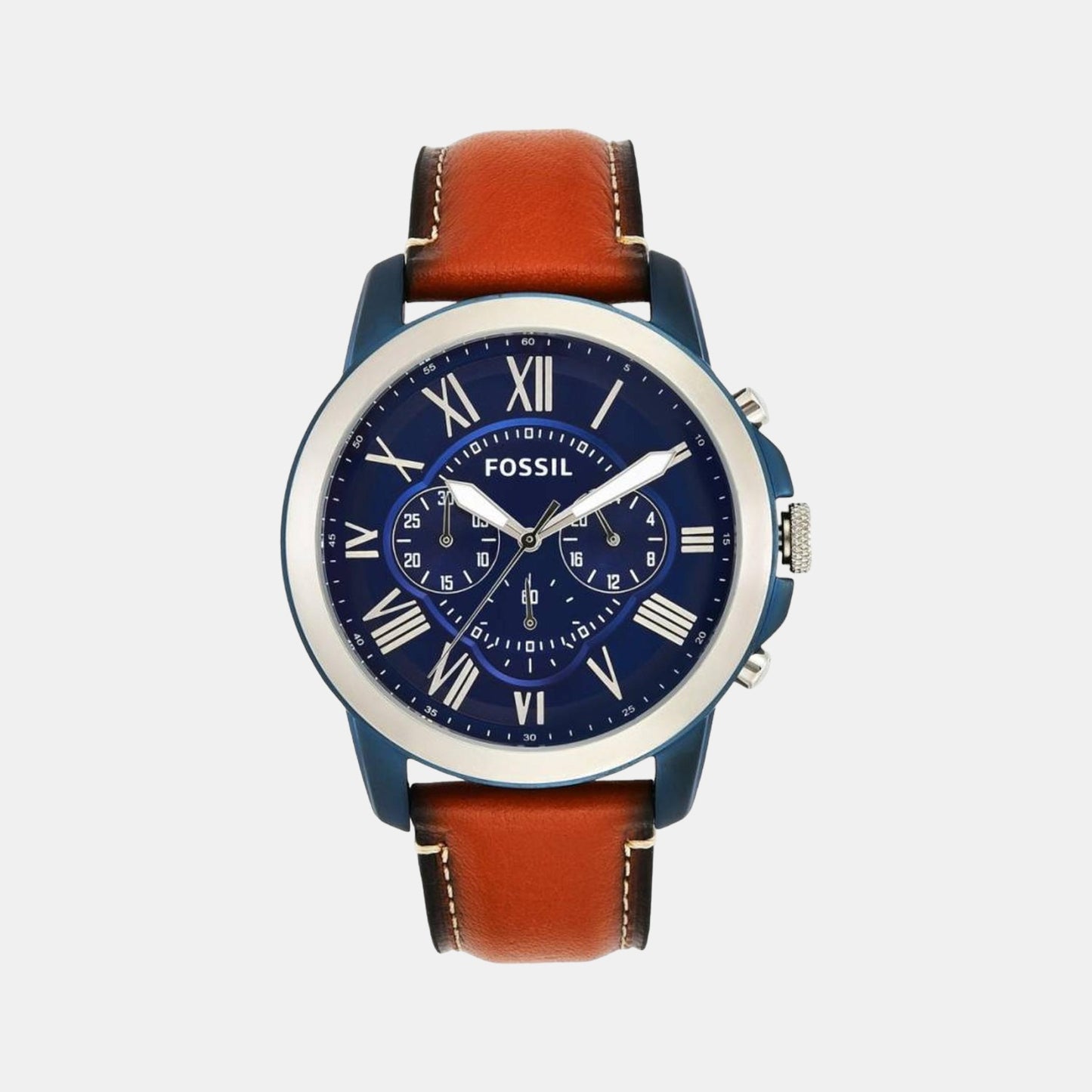 Male Blue Leather Chronograph Watch FS5151I