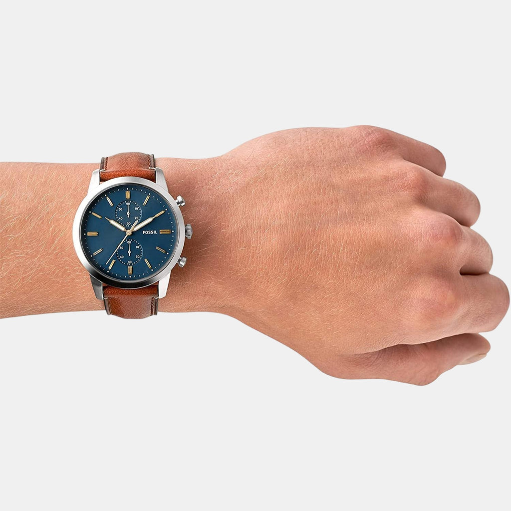 Fossil Men Round Blue watch
