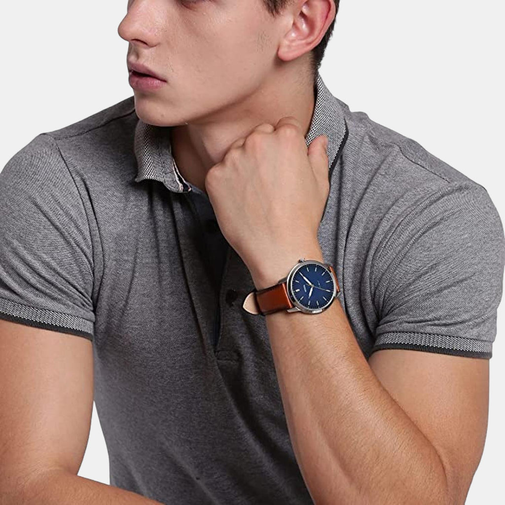 Fossil Leather Blue watch