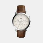 Fossil Round Cream Chronograph watch