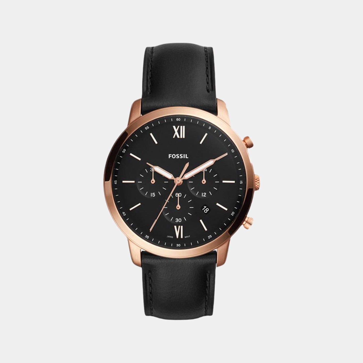 Fossil Round Black Chronograph watch