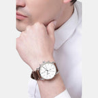 Fossil Leather Cream watch