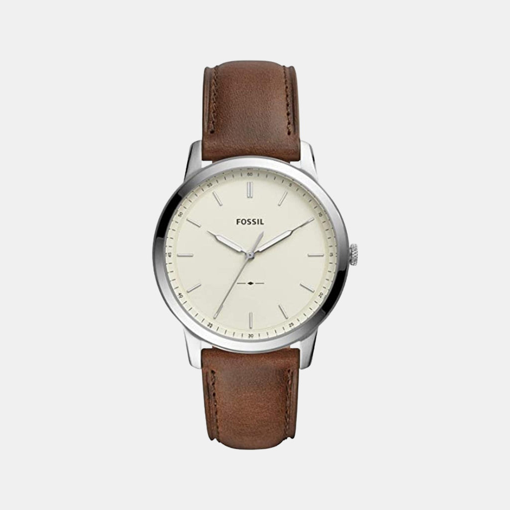 Fossil Round Cream Analog watch