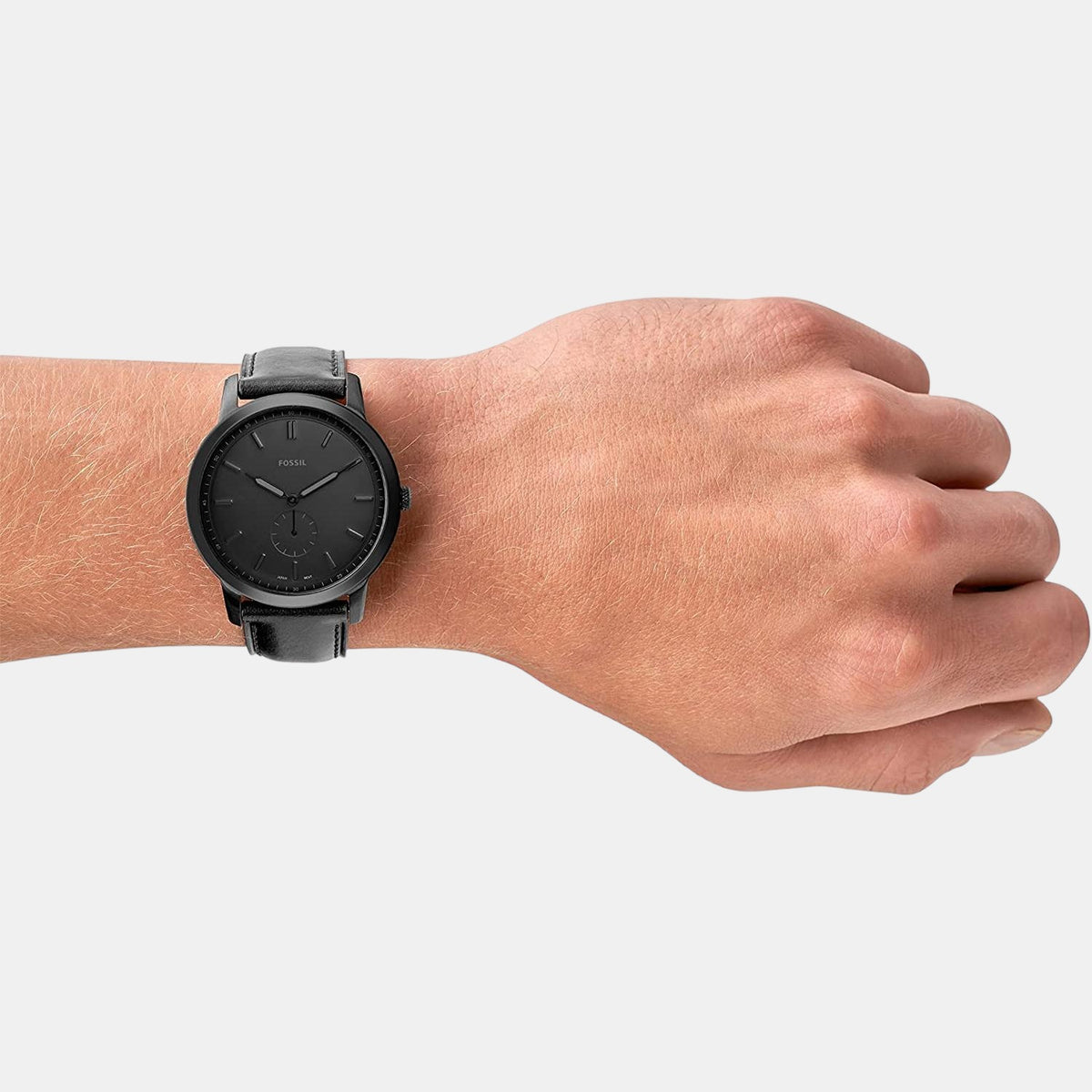 Fossil Leather Black watch
