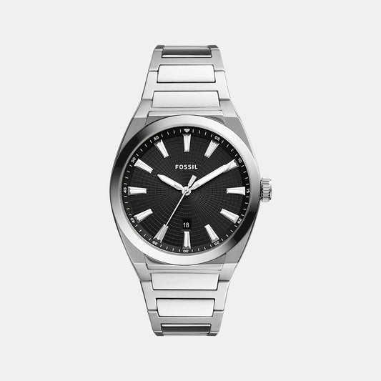 Male Black Analog Stainless Steel Watch FS5821