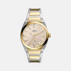 Fossil Round Cream Analog watch
