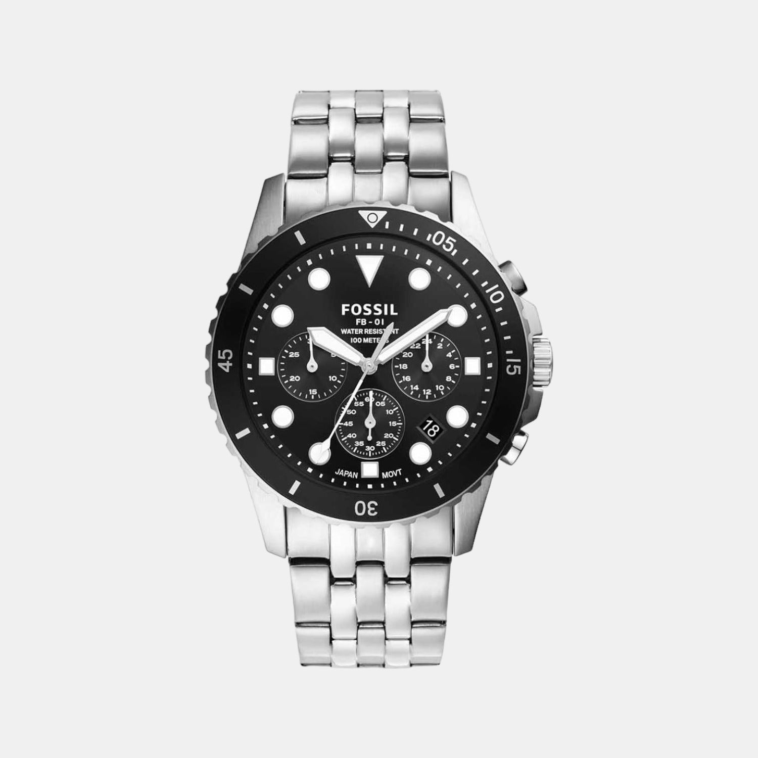 Fossil Round Black Chronograph watch