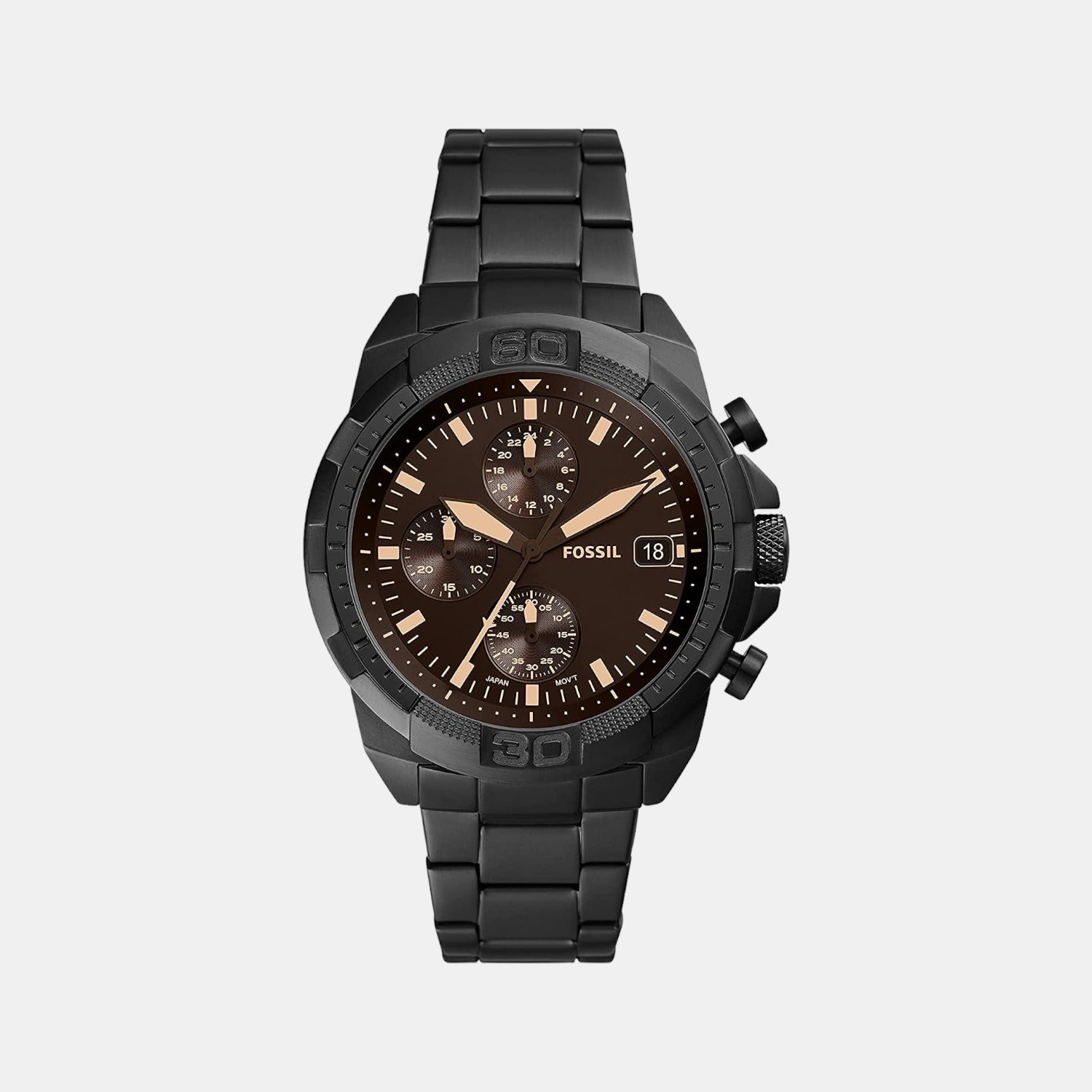 Male Black Stainless Steel Chronograph Watch FS5851