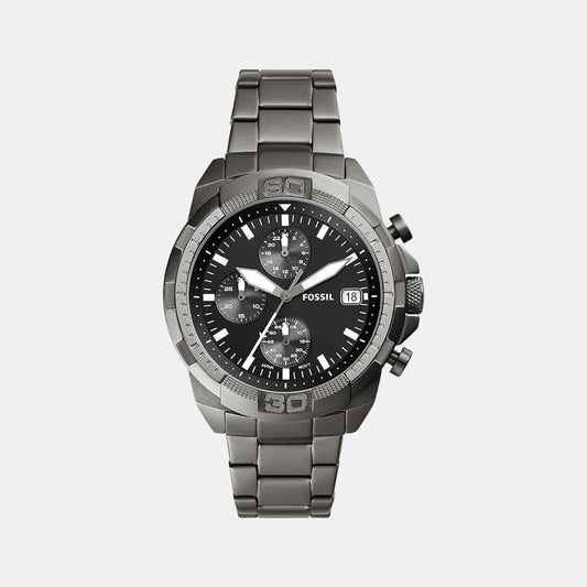 Male Black Stainless Steel Chronograph Watch FS5852