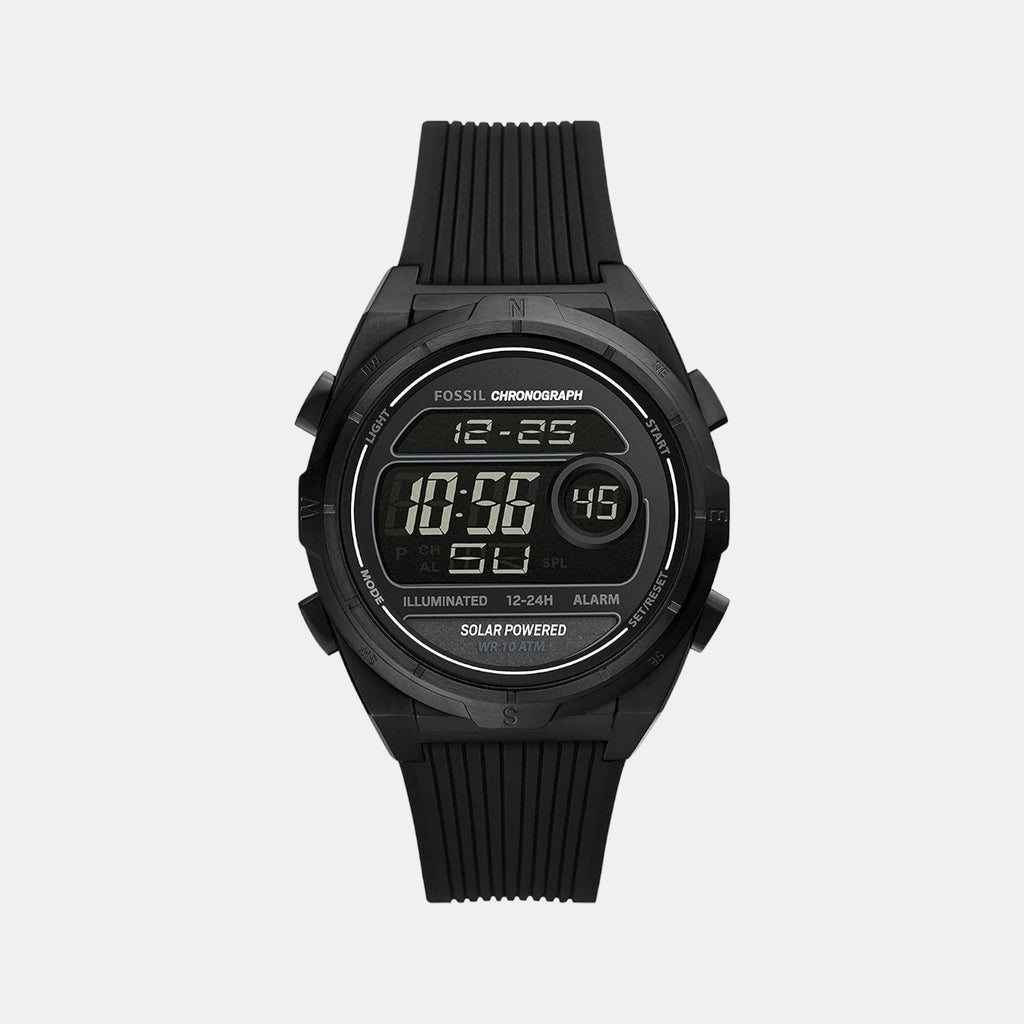 Fossil Round Black Digital watch