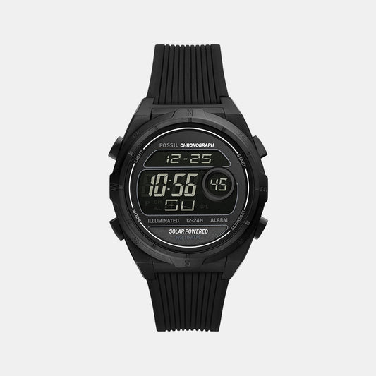 Male Black Digital Silicon Automatic Watch FS5859