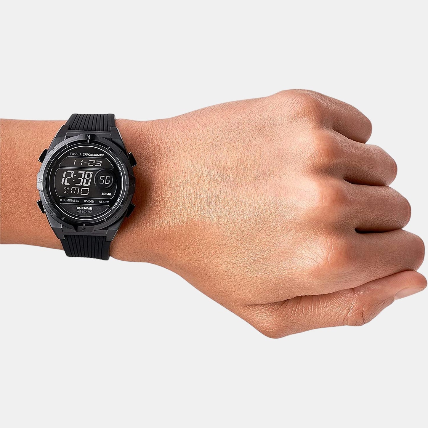 Male Black Digital Silicon Automatic Watch FS5859