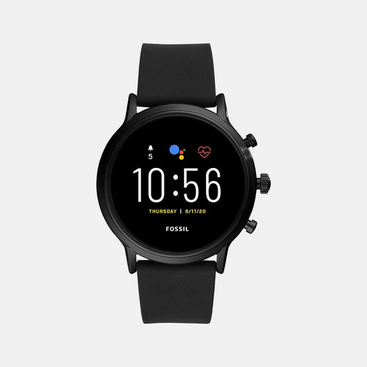 Male Black Silicon Smart Watch FTW4025