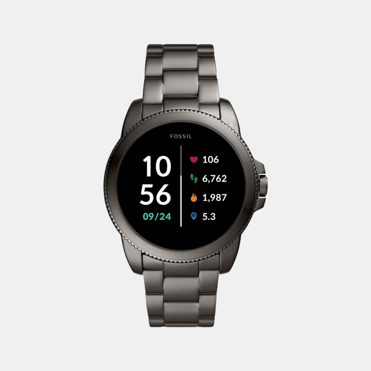 Fossil Round Black Digital watch