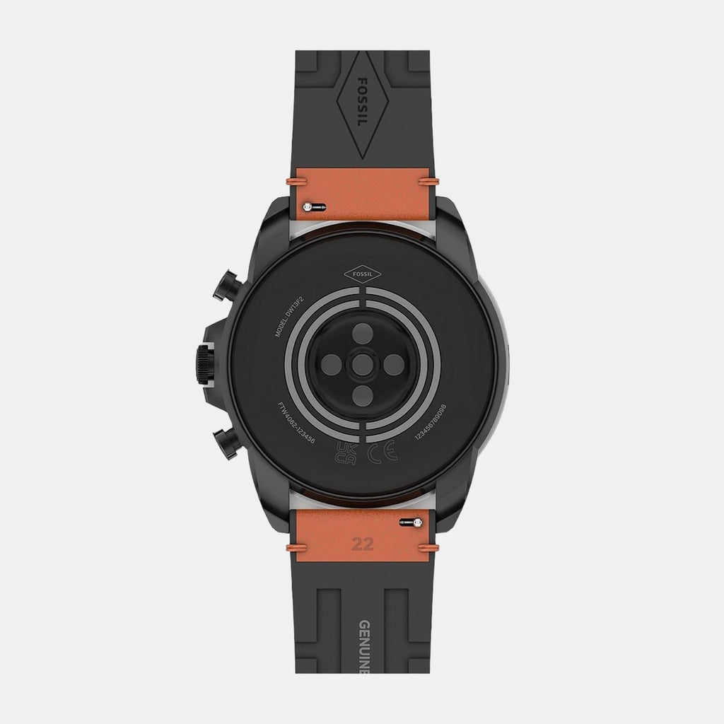 Fossil Leather Black watch