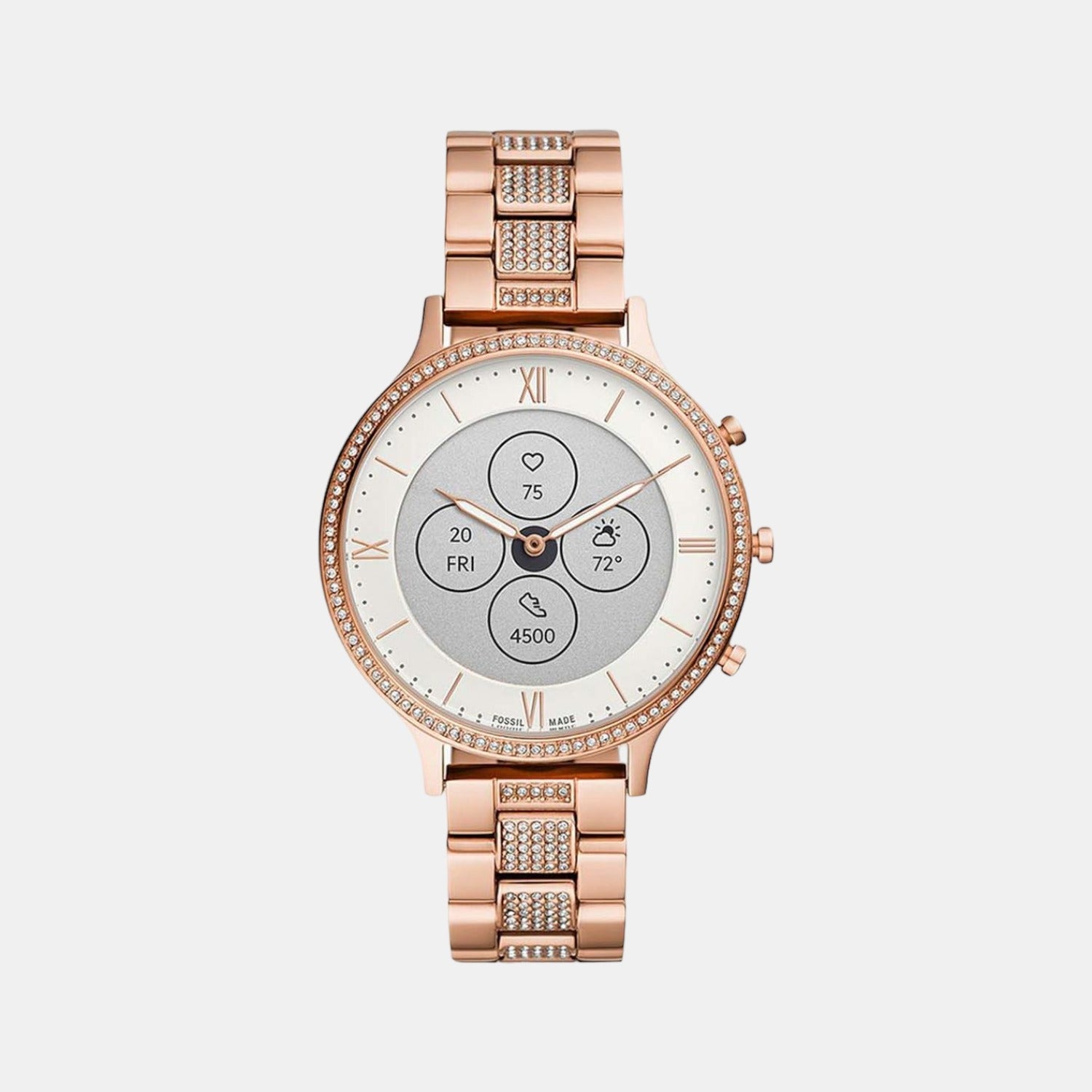 Fossil Round White Hybrid watch