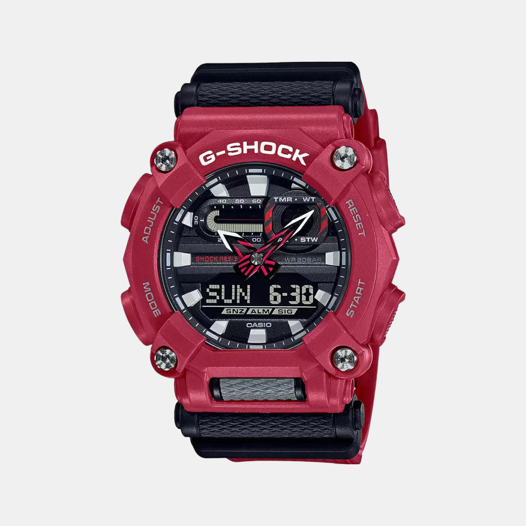 Casio Round Red Analog-Digital watch