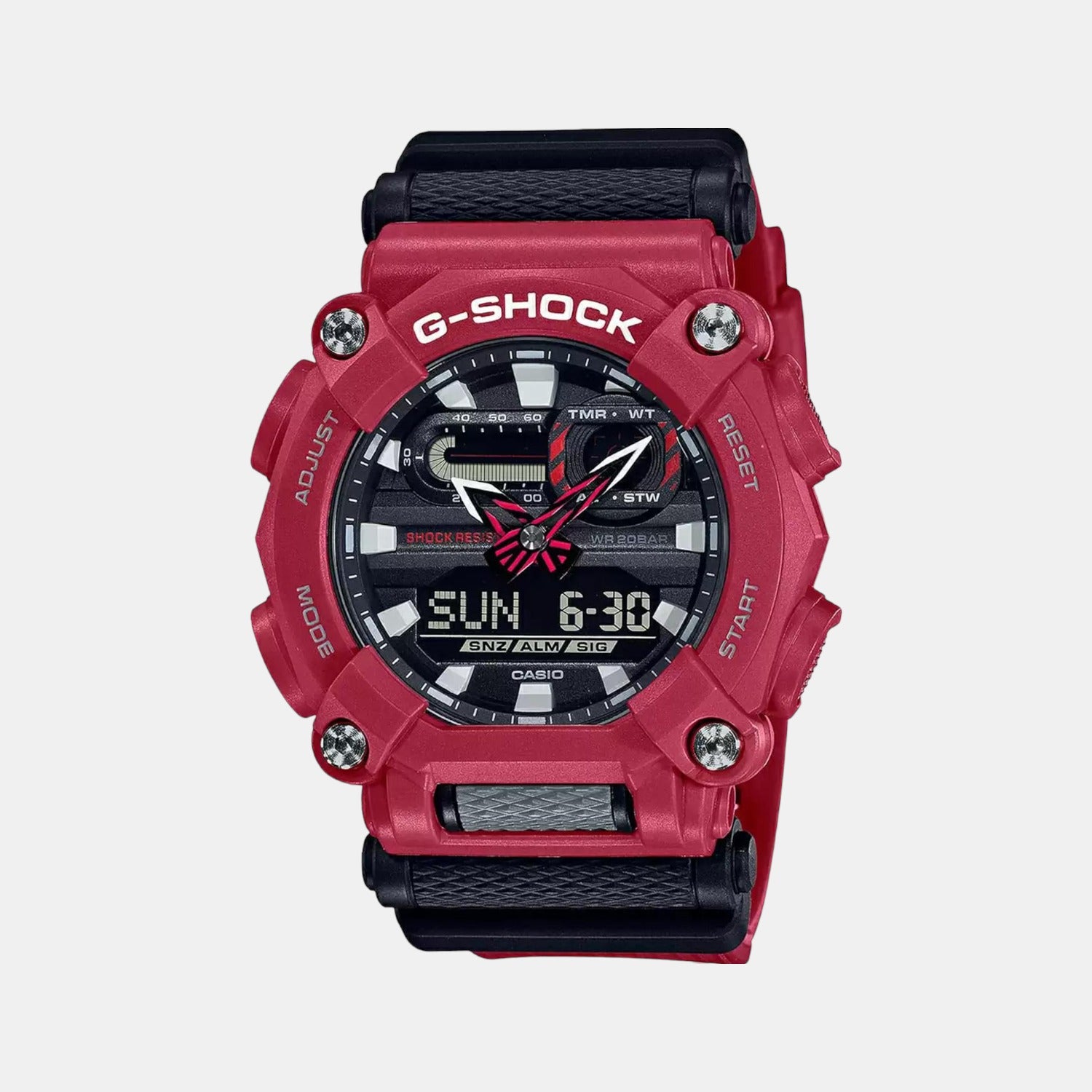 Casio Round Red Analog-Digital watch