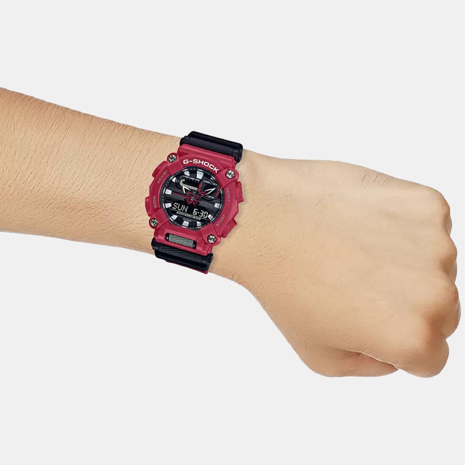 Casio 49.5 mm Red Quartz watch