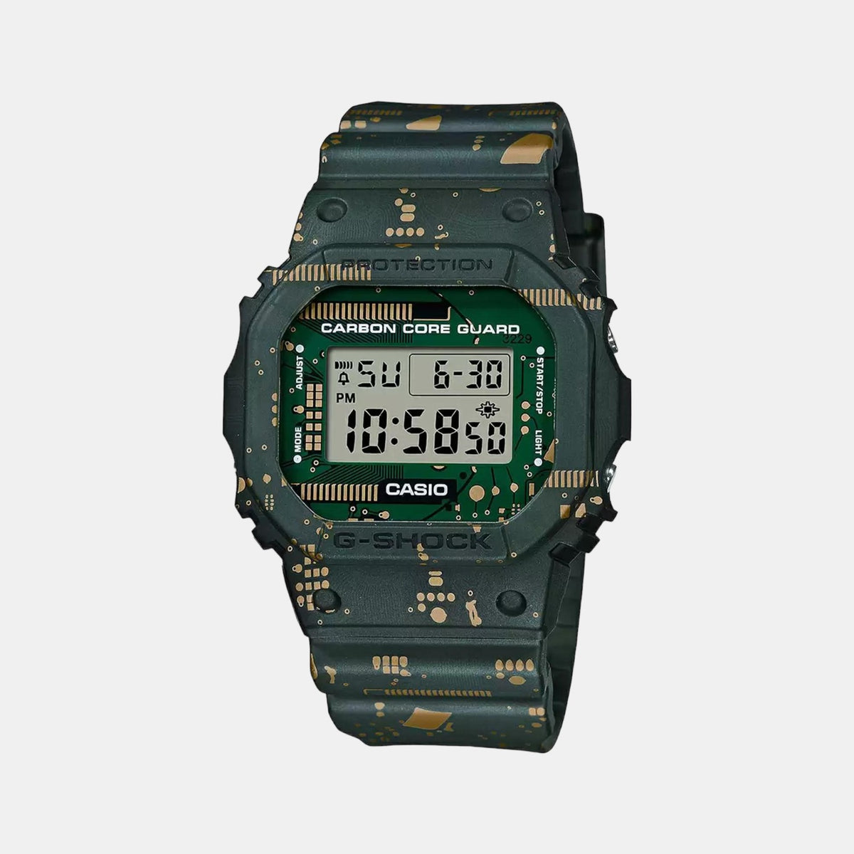 Casio Square Green Digital watch