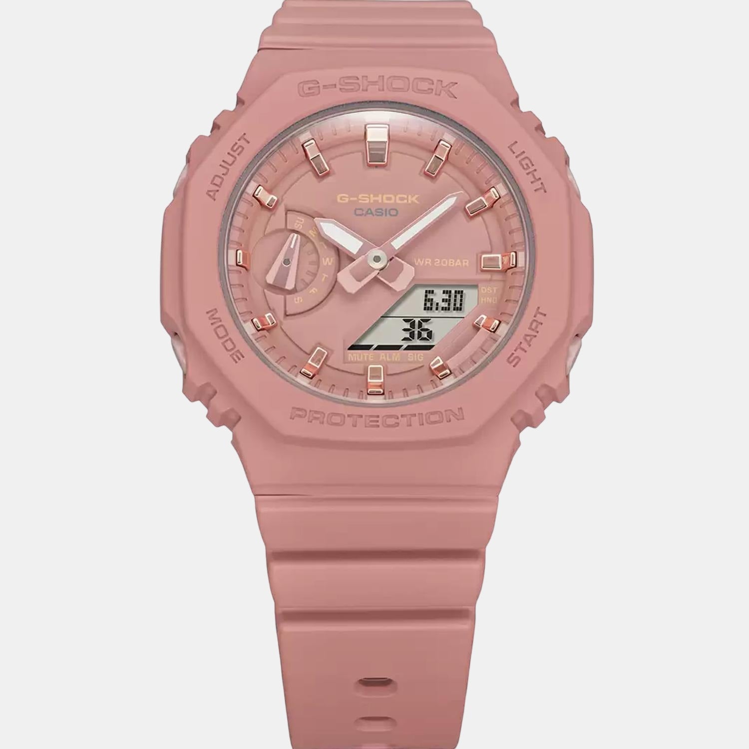 Casio G-Shock Women Quartz Pink Dial Analog-Digital Resin Watch