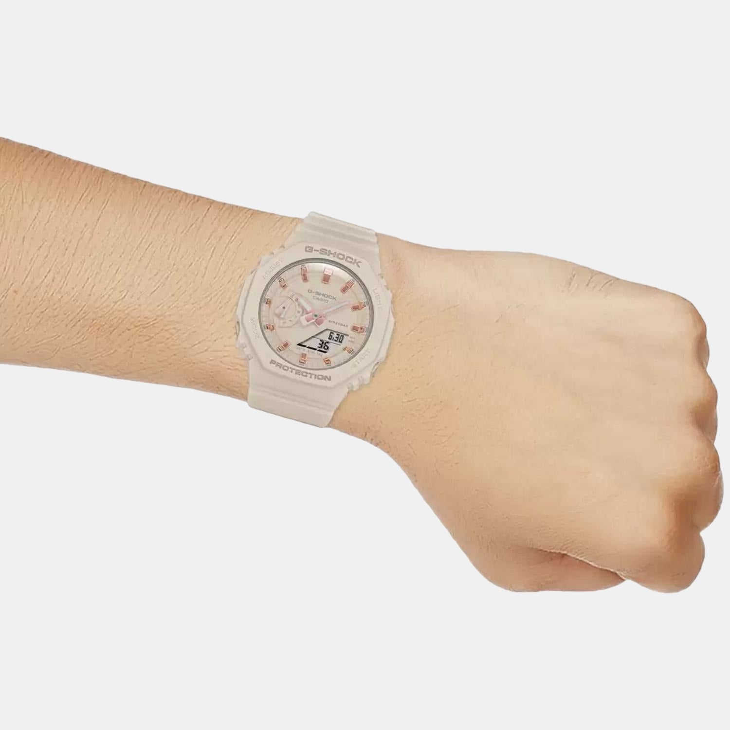 G-Shock Women Quartz Pink Dial Analog-Digital Resin Watch G1109