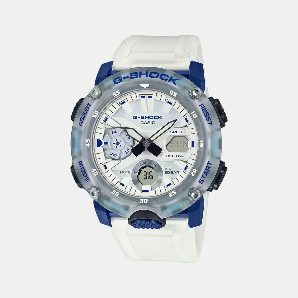 Casio Round White Analog-Digital watch