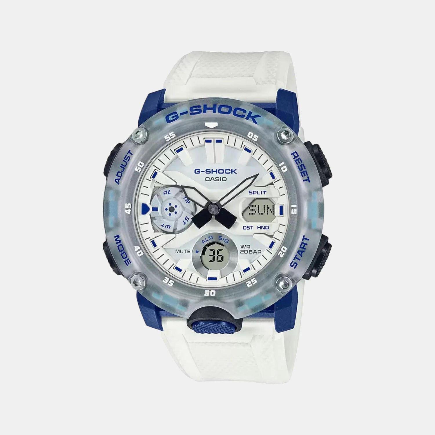 Casio Round White Analog-Digital watch