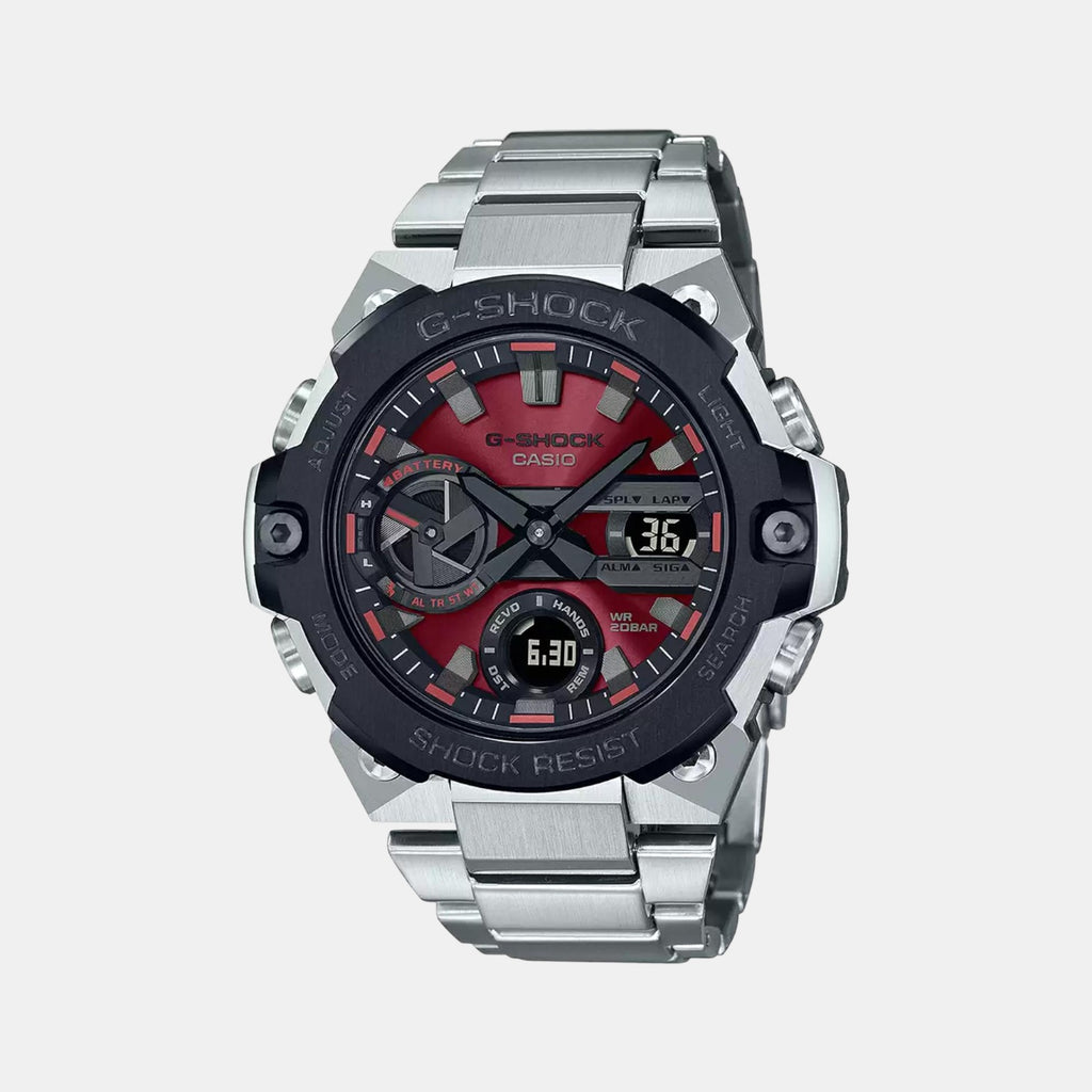 Casio Asymmetrical Red Analog-Digital watch