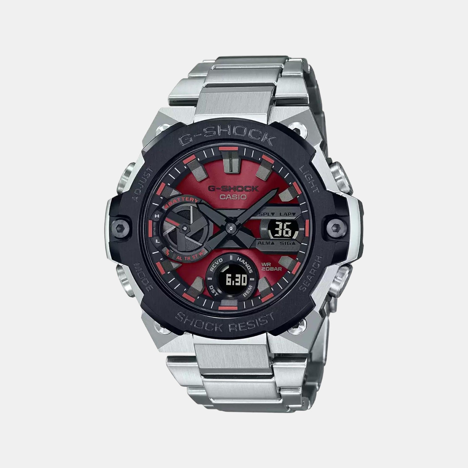 Casio Asymmetrical Red Analog-Digital watch
