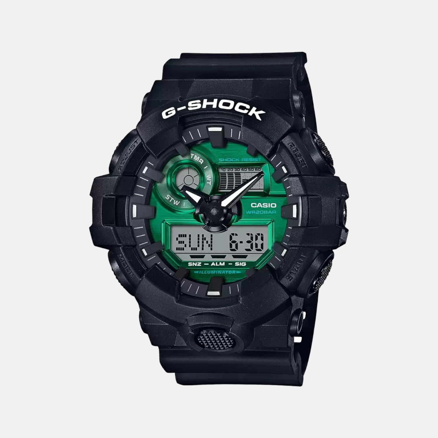 Casio g store shock watch green