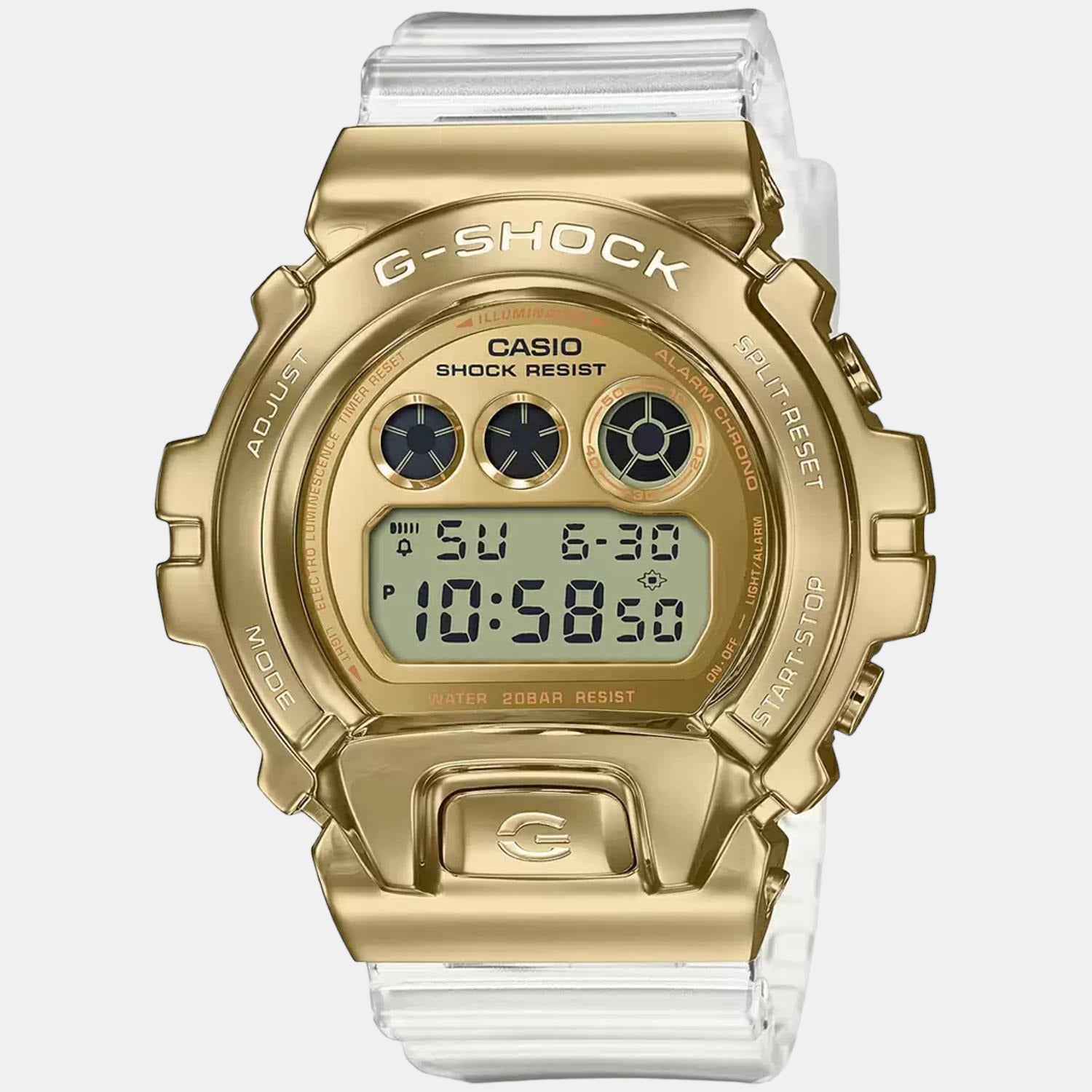 White and gold sales g shock mens