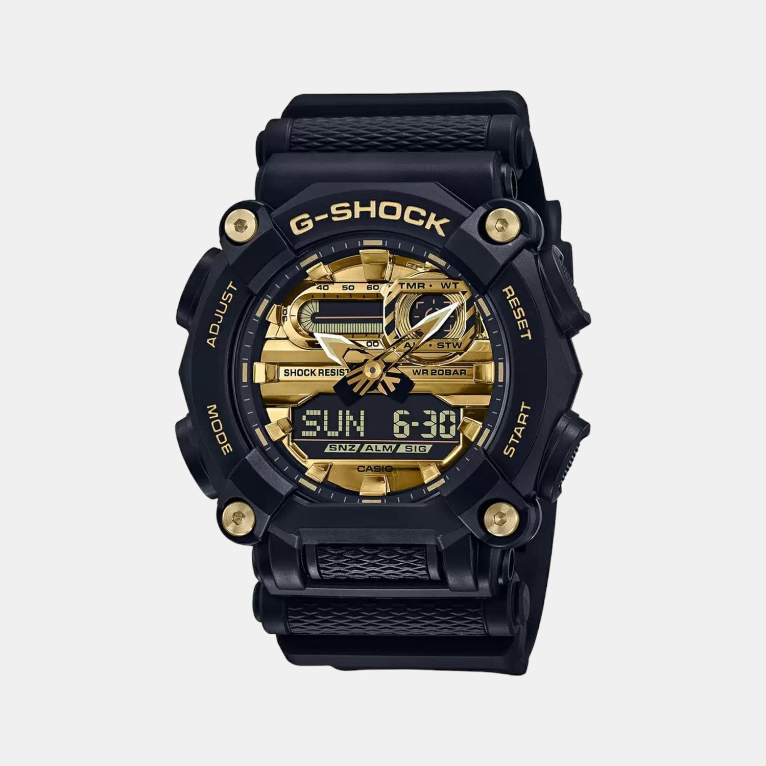 G shock black gold sales digital