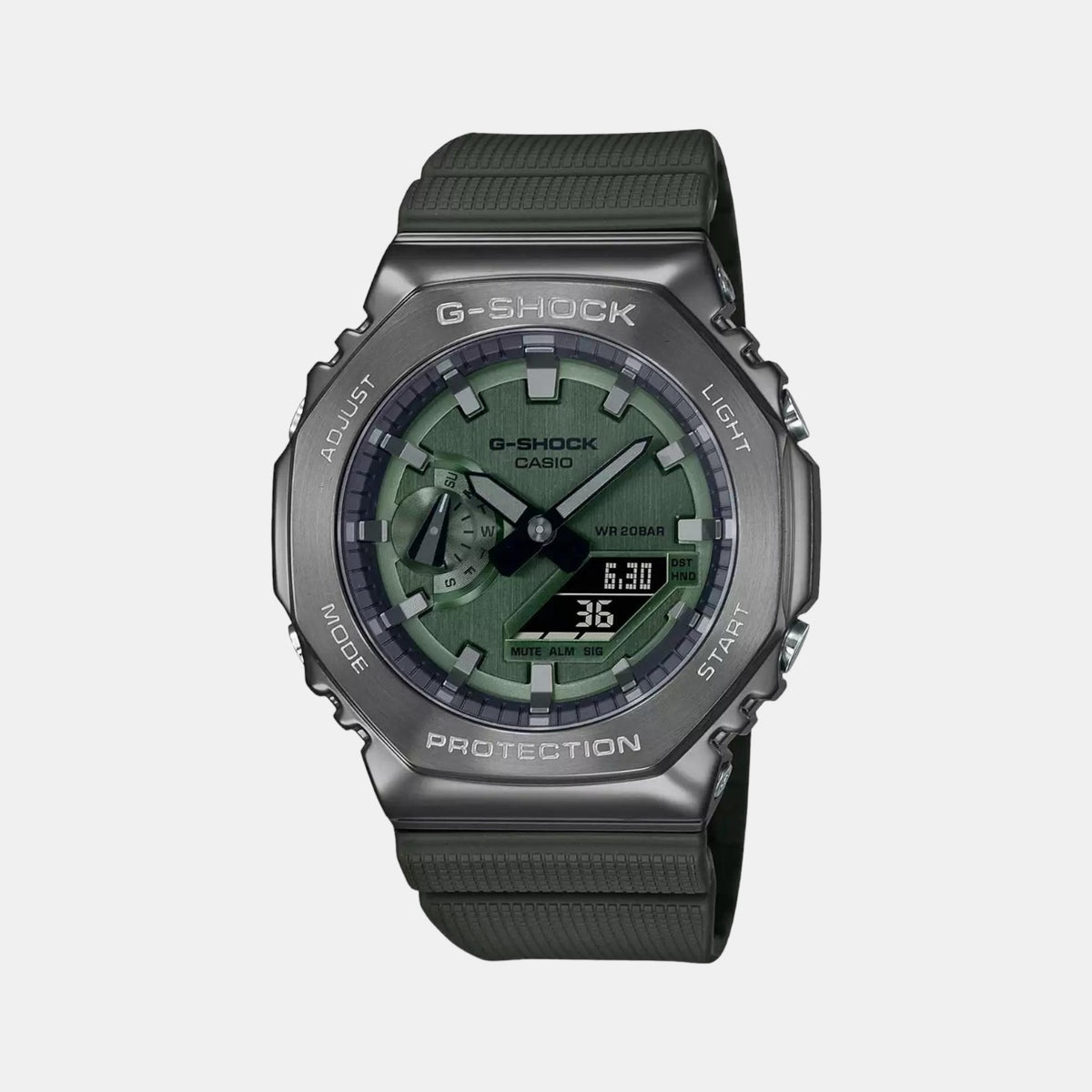 Casio Round Green Analog-Digital watch