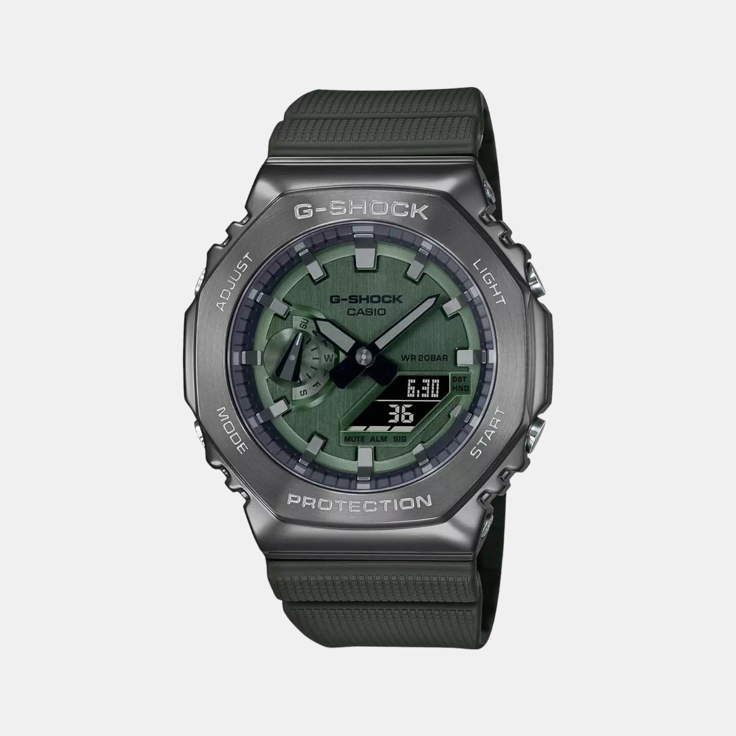 Casio Round Green Analog-Digital watch