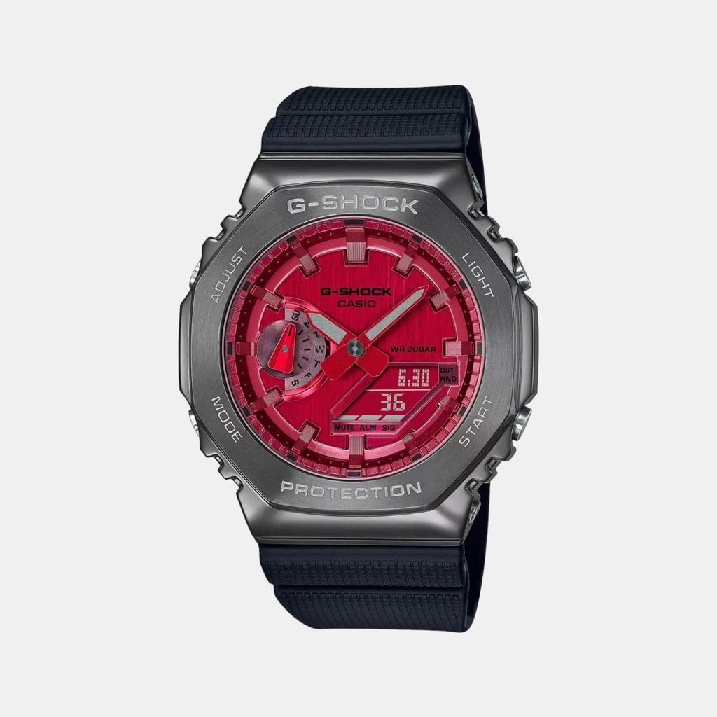 Casio Round Red Analog-Digital watch