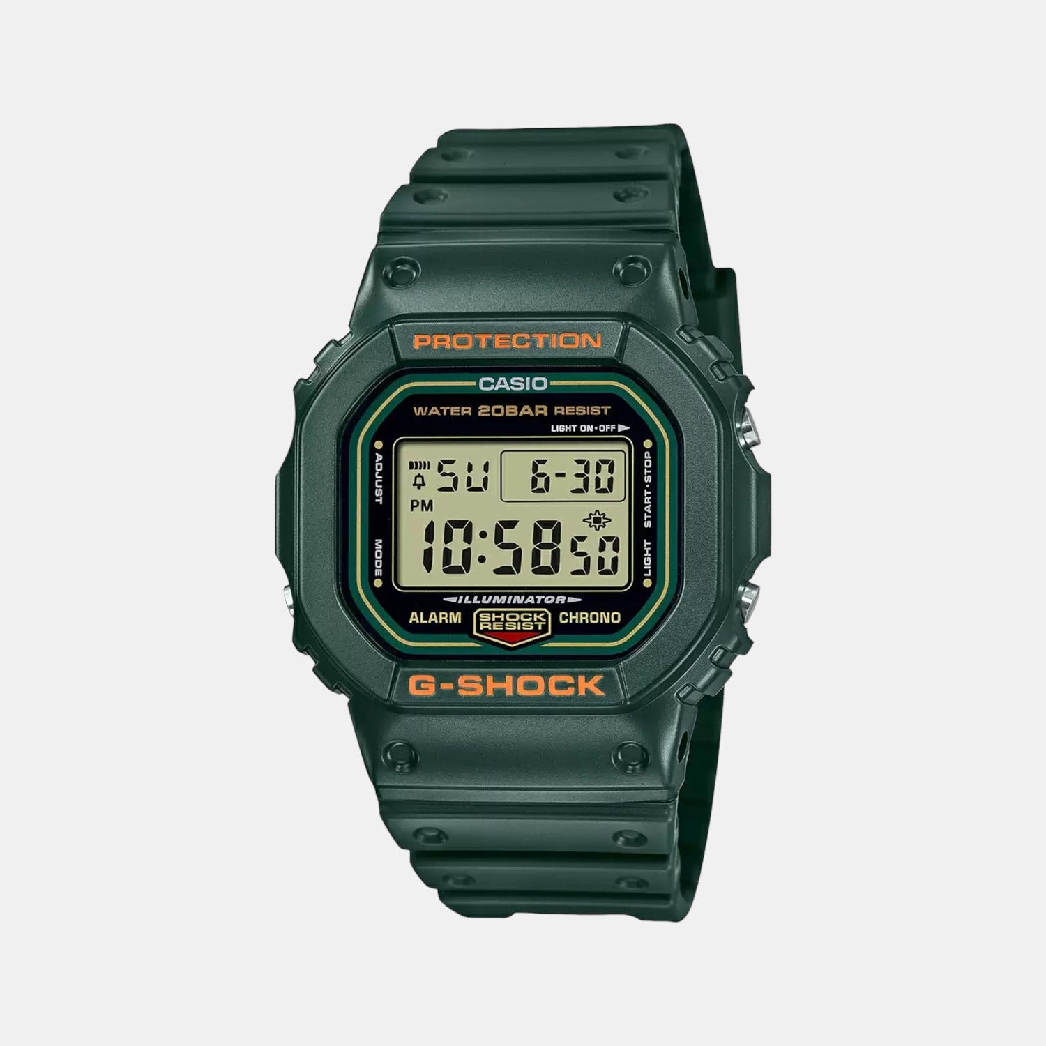 Casio Square Green Digital watch