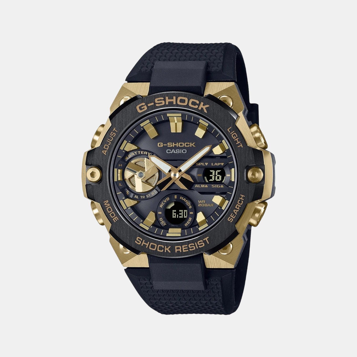 G shock black and gold store mens watch