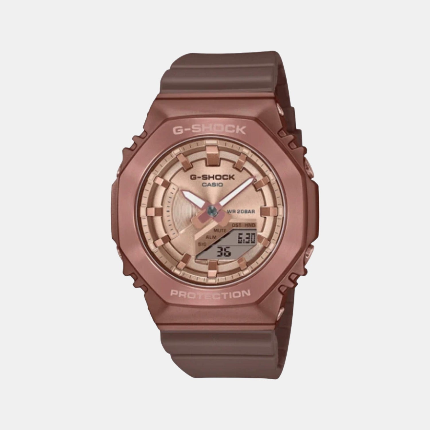 Casio Round Rose Gold Analog-Digital watch