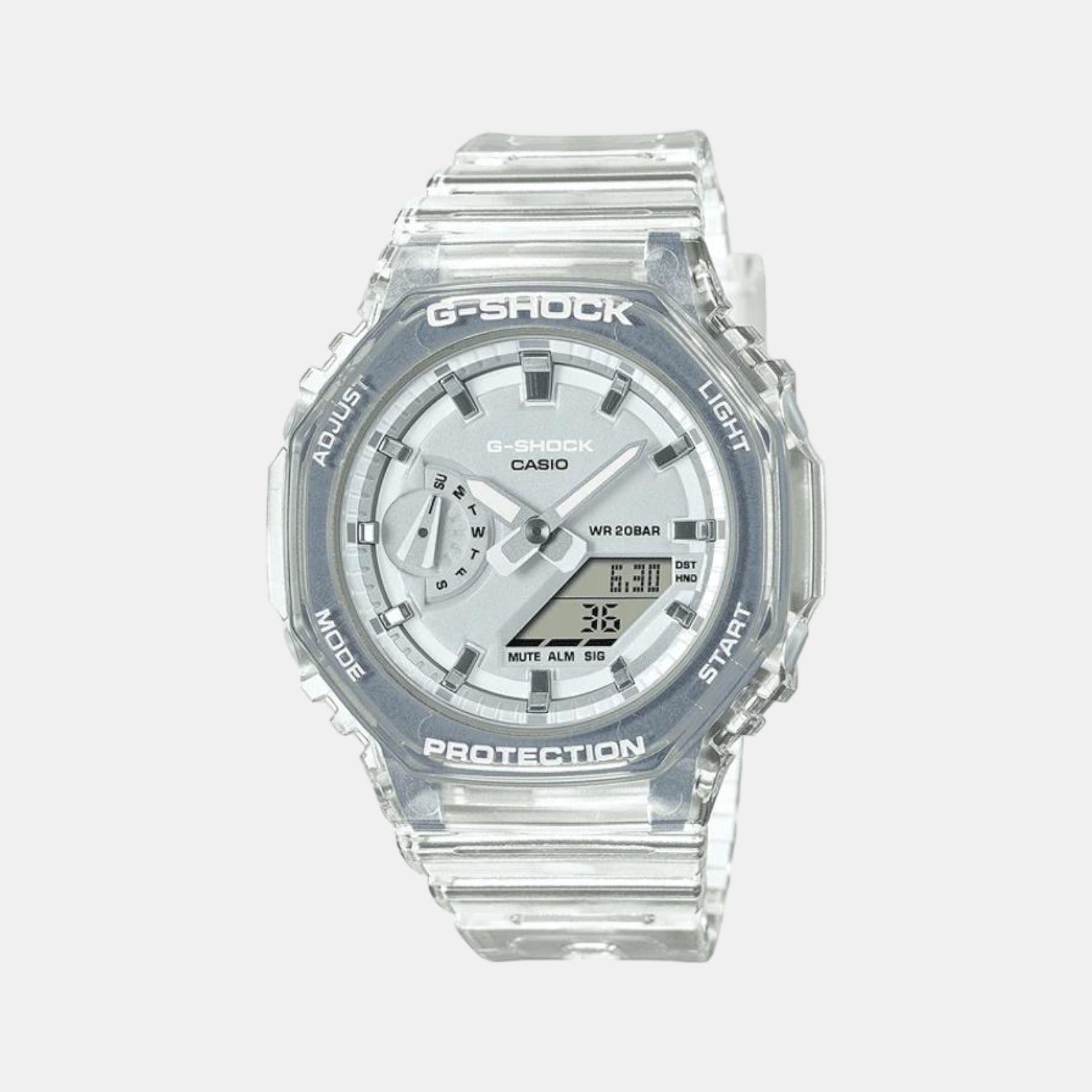 Casio Round White Analog-Digital watch