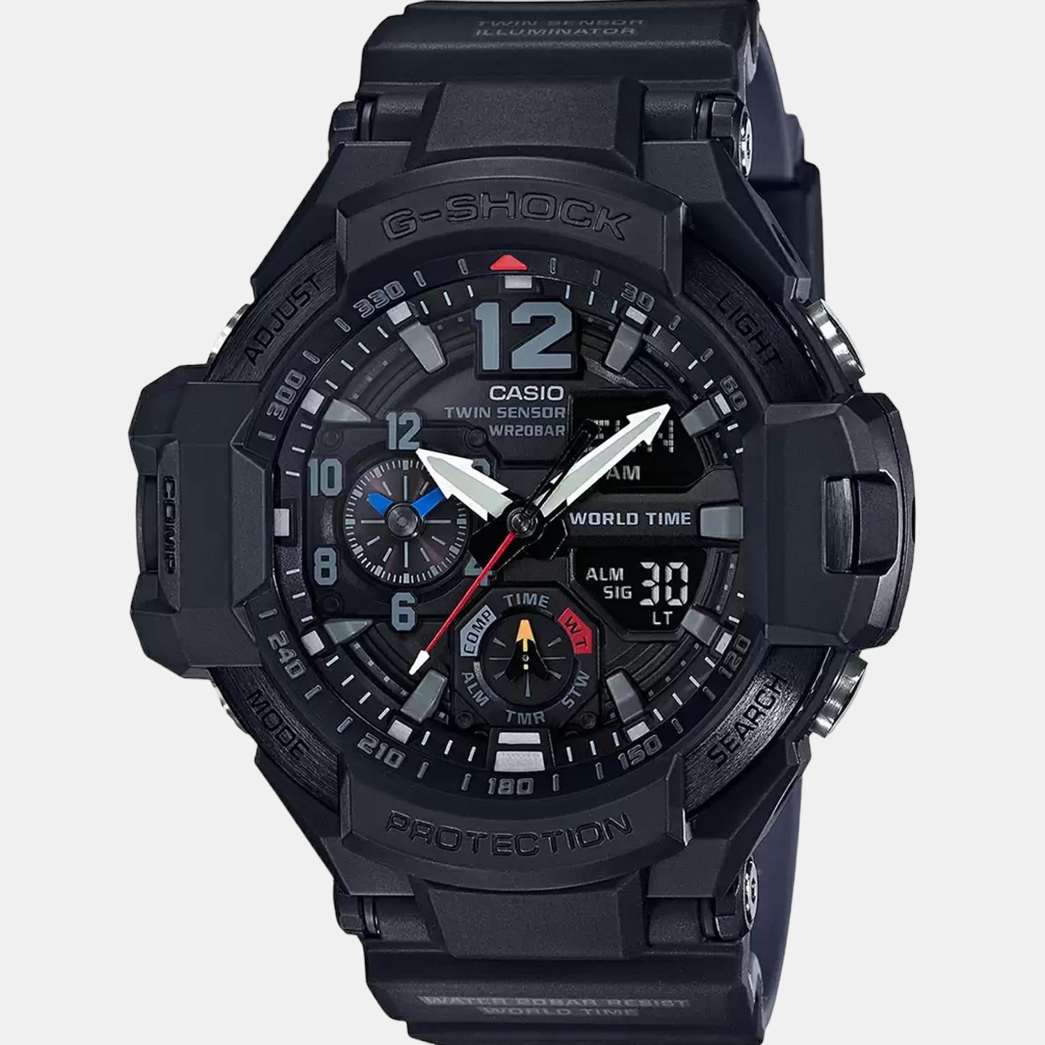 Casio Men Round Black watch