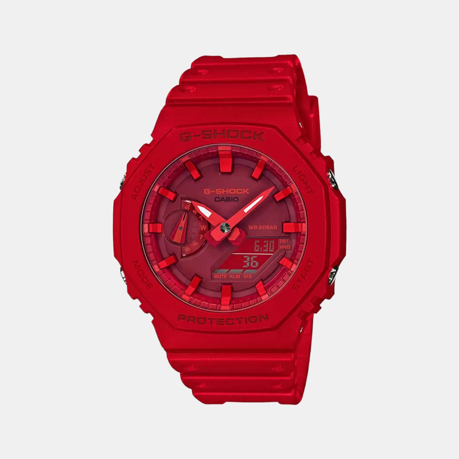 Casio G-Shock Men Quartz Red Dial Analog-Digital Resin Watch G988