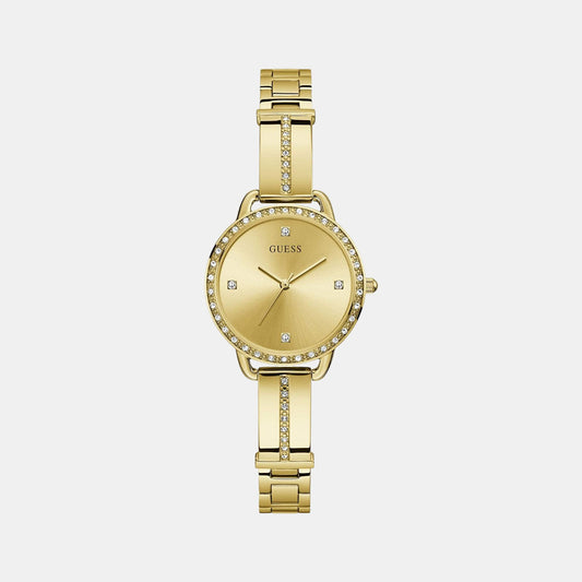 Female Gold Analog Stainless Steel Watch GW0022L2