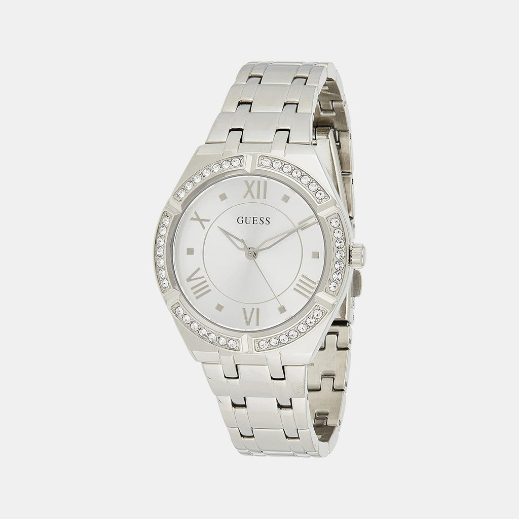 Guess Round Silver Analog watch